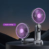Mini Handheld Fan – USB Rechargeable | 6-Speed | Foldable Stand | LED Battery Display